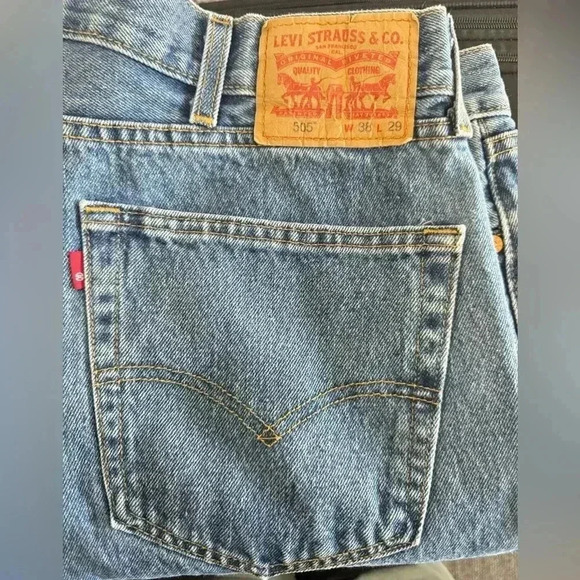 505™ REGULAR FIT MEN'S STRETCH 38x30 JEANS - Picture 6 of 6